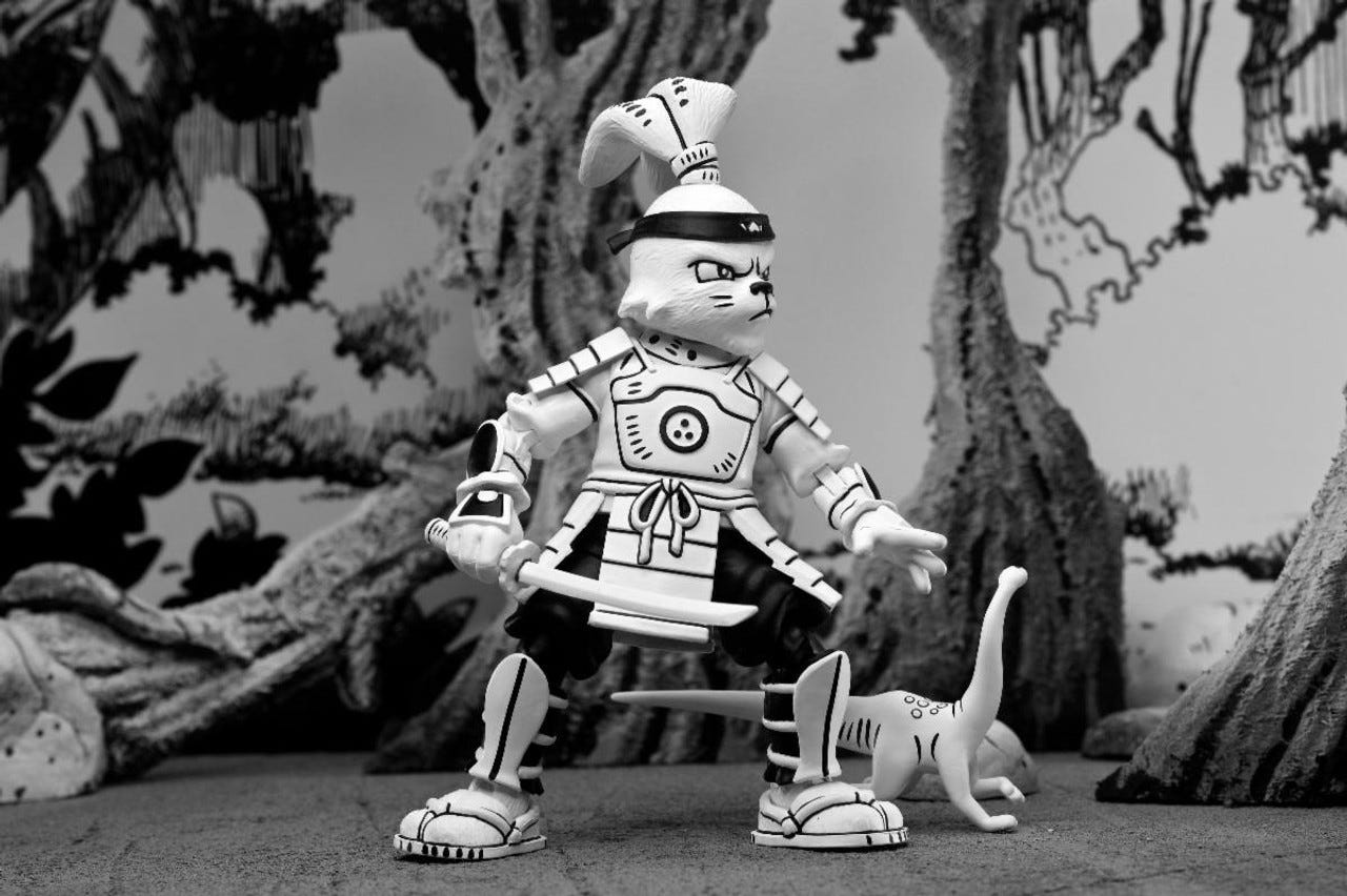 NECA Usagi Yojimbo – 7” Scale Action Figure – Samurai Usagi Yojimbo Black & White  Figure