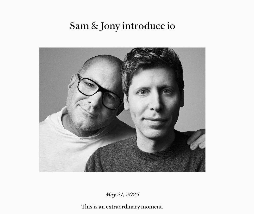 OpenAI and Jony Ive: 6.5 billion deal changes AI hardware market | by  Florian Schroeder | AI Rockstars | May, 2025 | Medium