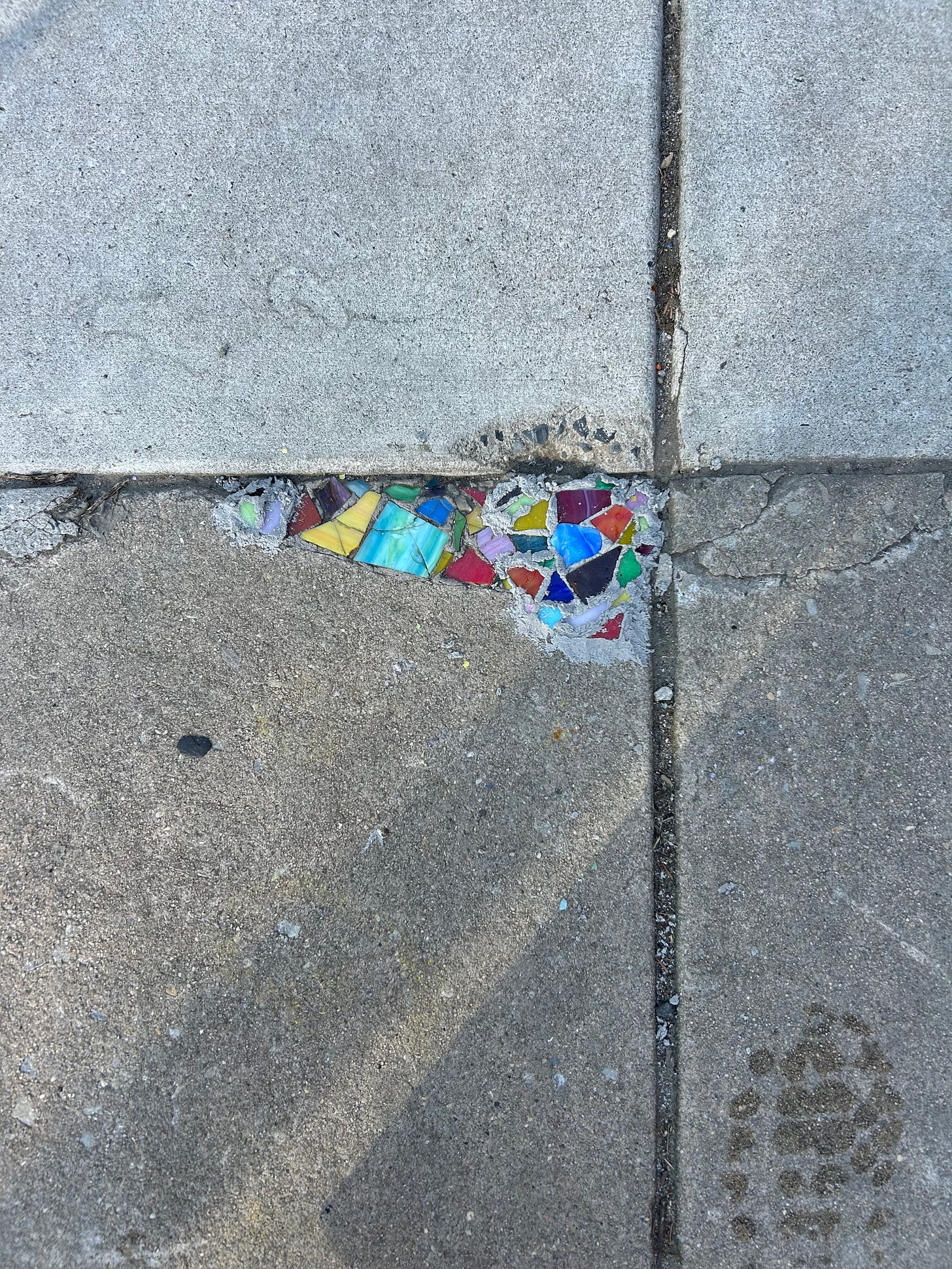 Sidewalk mosaic tiles