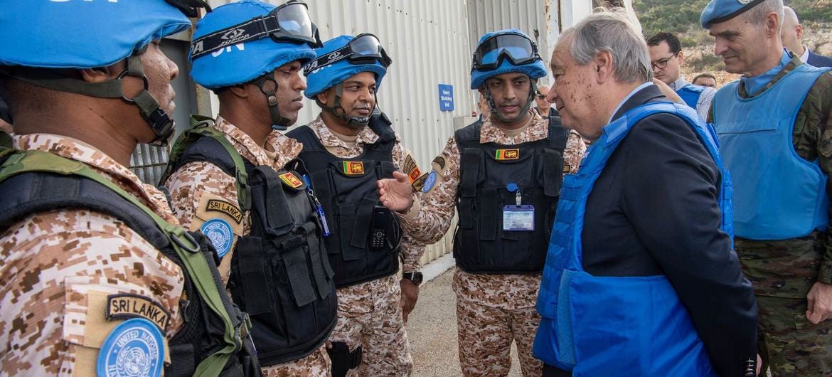 In Lebanon, Guterres highlights challenges and support for peacekeepers |  UN News