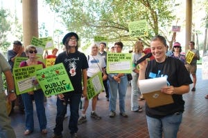 Healthcare rally at Senator John McCain's office in Tucson. Healthcare rally at Senator John McCain's office in Tucson.