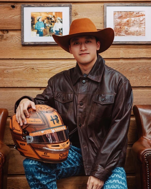 Zhou Guanyu's helmet for the 2023 United States Grand Prix : r/formula1