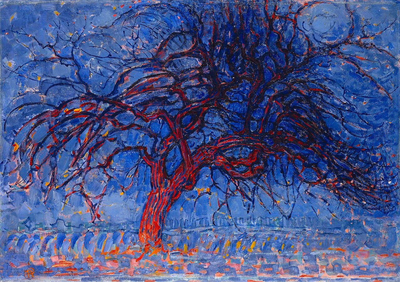 Piet Mondrian, Evening, Red Tree, 1908 to 1910 Piet Mondrian, Evening, Red Tree, 1908 to 1910
