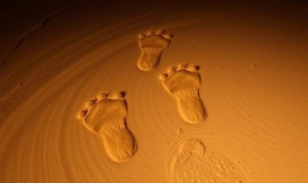 Human footprints have stood the test of time