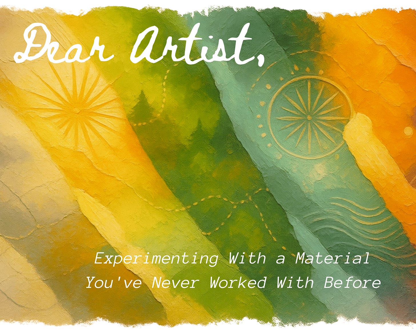 Dear Artist Experimenting With a Material You've Never Worked With Before