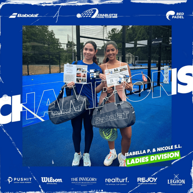 Charlotte Padel Club Invitational Ladies Winners