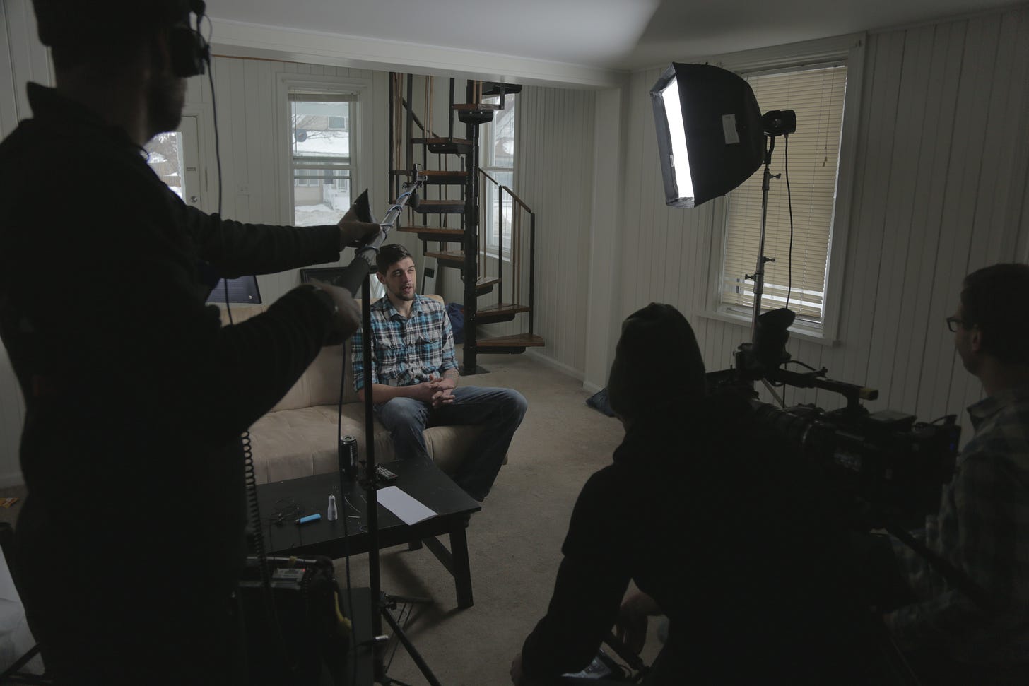 Filming in Muskegon in Tickled