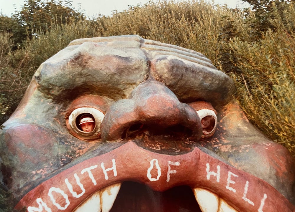 Old photograph of the Mouth of Hell at Blackgang Chine