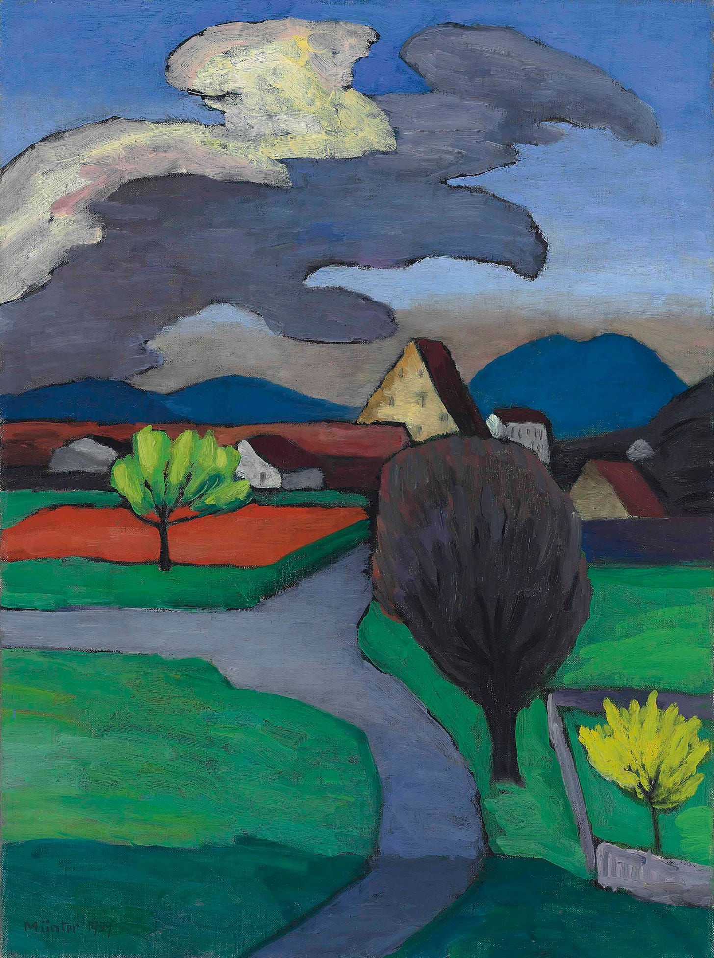 Clouds over the Castle, Murnau, zoomed in