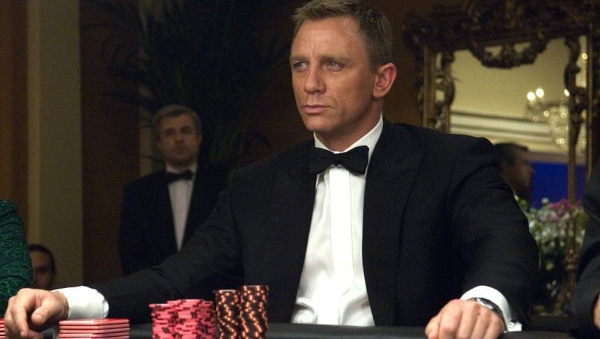 James Bond (DANIEL CRAIG) in the 007 action adventure CASINO ROYALE, from Metro-Goldwyn Mayer Pictures and Columbia Pictures through Sony Pictures Releasing. James Bond (DANIEL CRAIG) in the 007 action adventure CASINO ROYALE, from Metro-Goldwyn Mayer Pictures and Columbia Pictures through Sony Pictures Releasing.