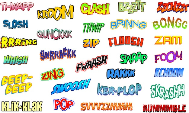 Comic book sound effects volume 2 | Premium Vector