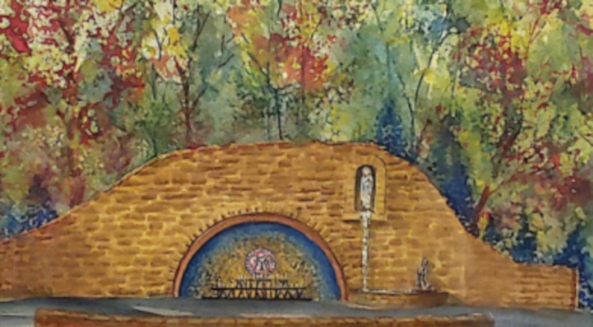 Drawing of proposed shrine to St. Mary Drawing of proposed shrine to St. Mary