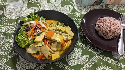 assorted Thai vegan food