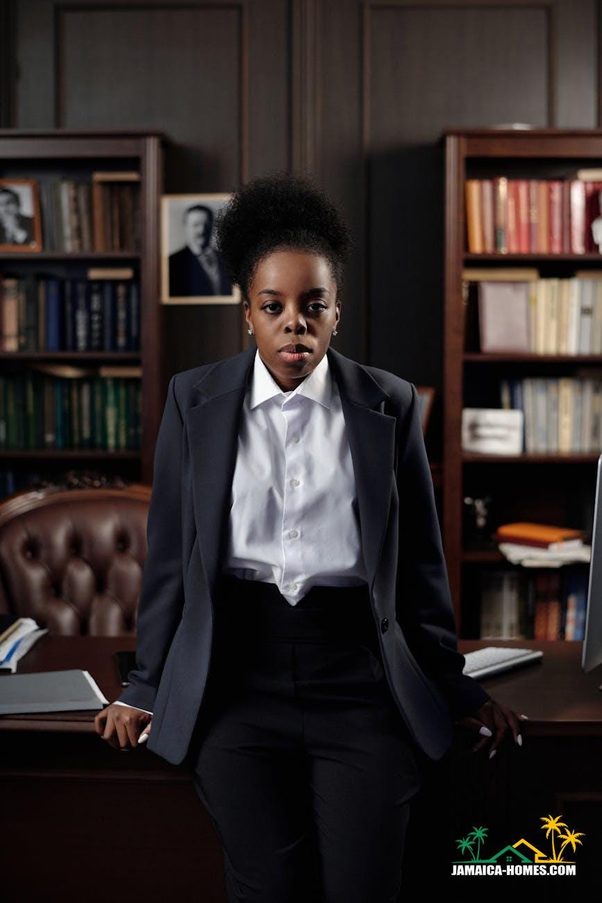 businesswoman in her office