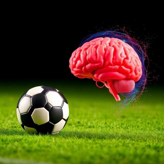 Illustration from Retired Soccer Players Reported More Depression and Anxiety While Their Cognitive Tests Came Back Normal (new study)