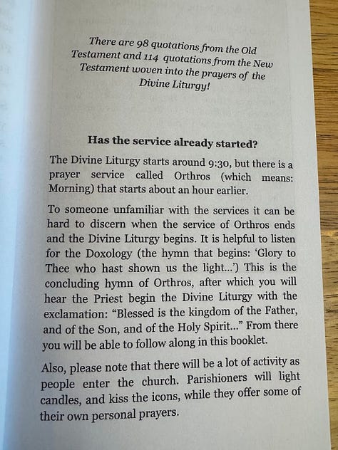 Photos of a liturgy guide