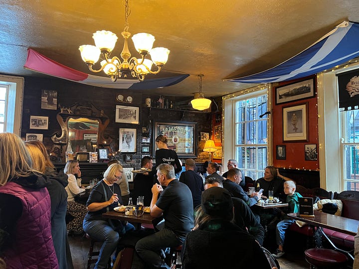 In and out at The Brazen Head