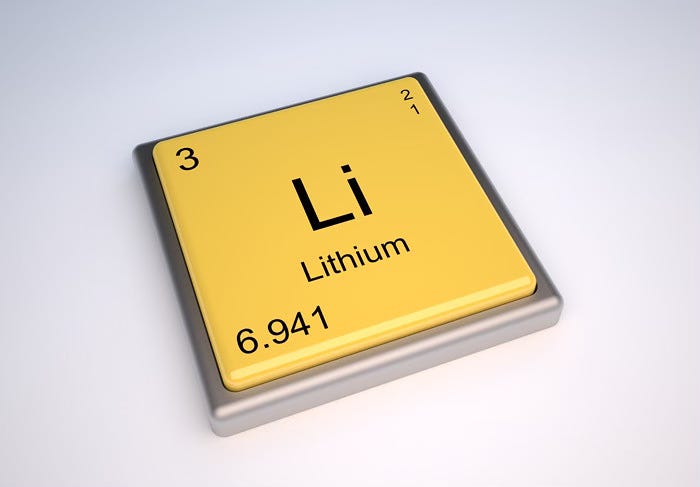 A tile featuring the lithium square from the periodic table of elements. A tile featuring the lithium square from the periodic table of elements.