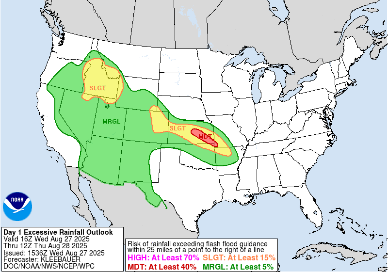 Day 1 Excessive Rainfall Forecast Day 1 Excessive Rainfall Forecast