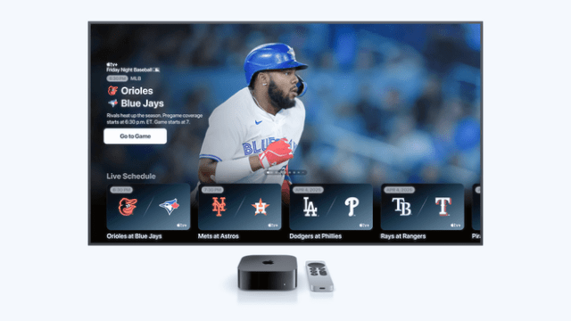 “Friday Night Baseball” will be available to Apple TV subscribers throughout the 2026 regular season, beginning on Friday, March 27. Subscription required.