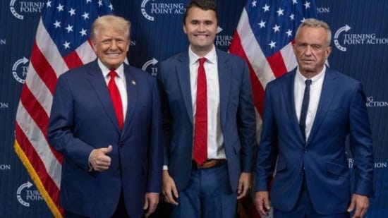 Charlie Kirk died after being shot at a university event(X) Charlie Kirk died after being shot at a university event(X)