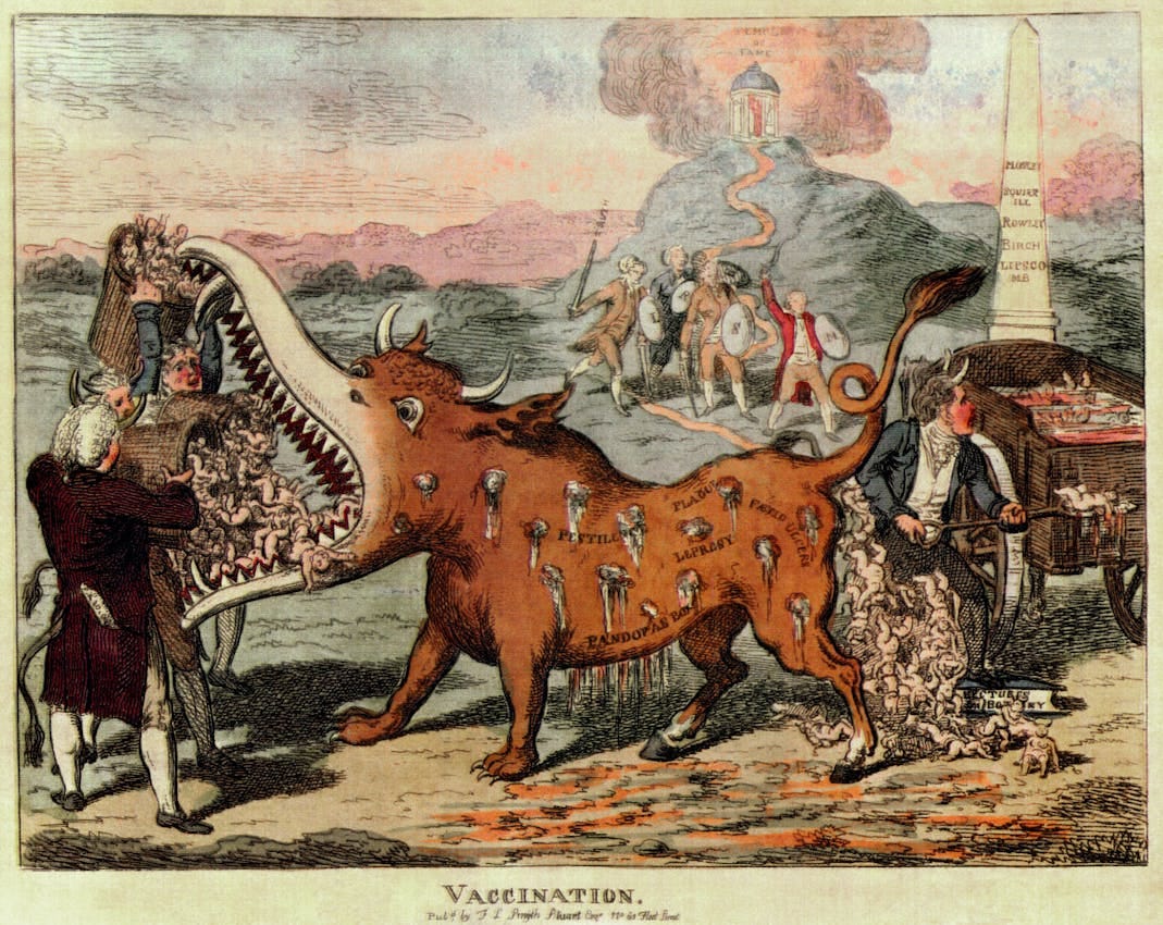 early anti-vaccination illustration early anti-vaccination illustration