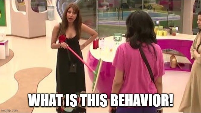 what is this behavior pooja meme what is this behavior pooja meme