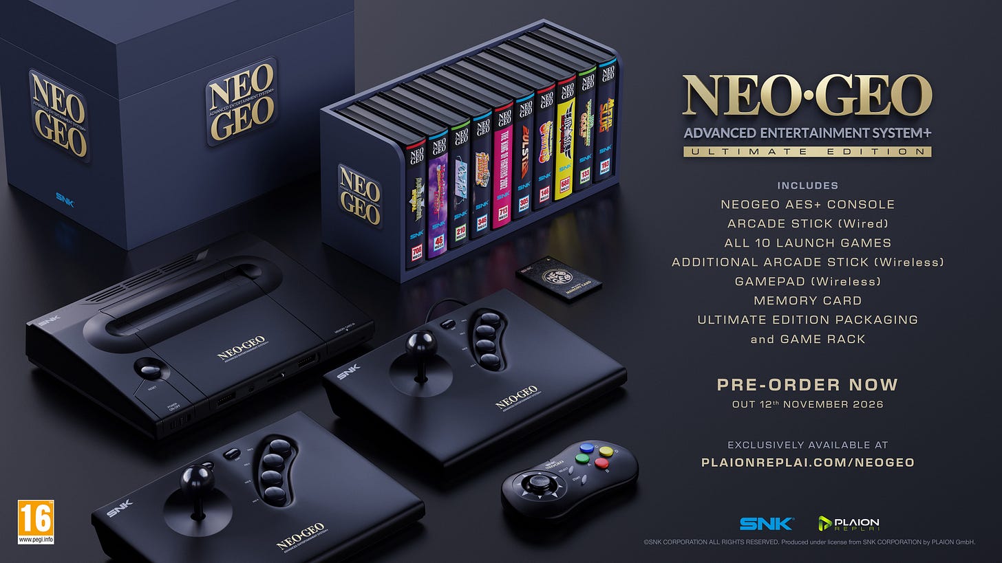 NEOGEO AES+ Ultimate Edition what's included