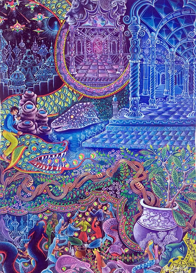 Pablo Amaringo Drank Ayahuasca at Age 10, Started a Global Art Movement