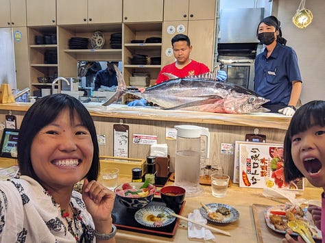 Tuna carving show, Okinawa, Japan