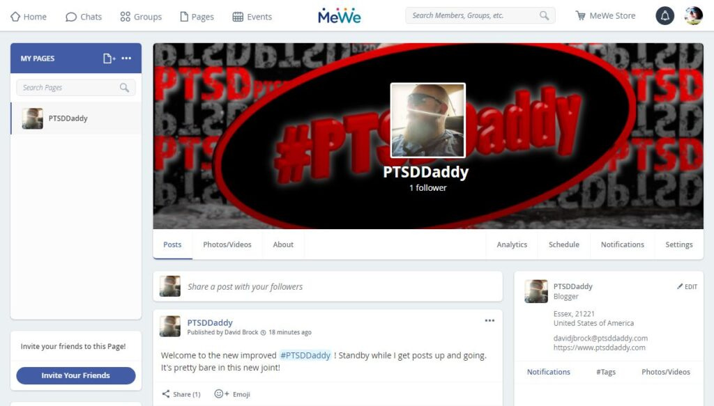 PTSDDaddy page on mewe PTSDDaddy page on mewe