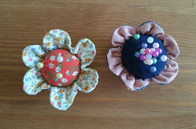 Finished Bottle Top Pin Cushion Finished Bottle Top Pin Cushion