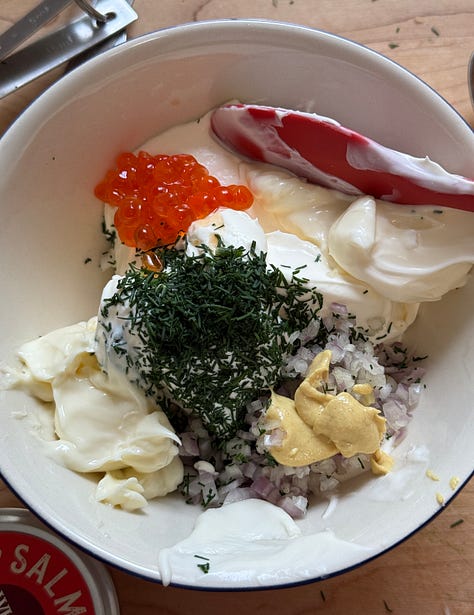 caviar dip photos with chips on the side