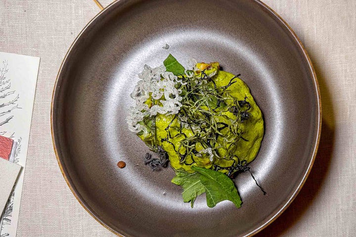 Virgilio Martinez, Cook the Ecosystem, Extreme Altitude of Smoked Goat and Dates, Coral of Octopus, Lentil and Codium