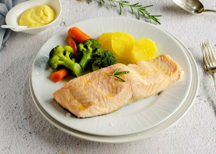 Salmón al vapor