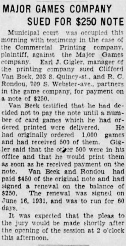 Clifford Van Beek Lawsuit Loss