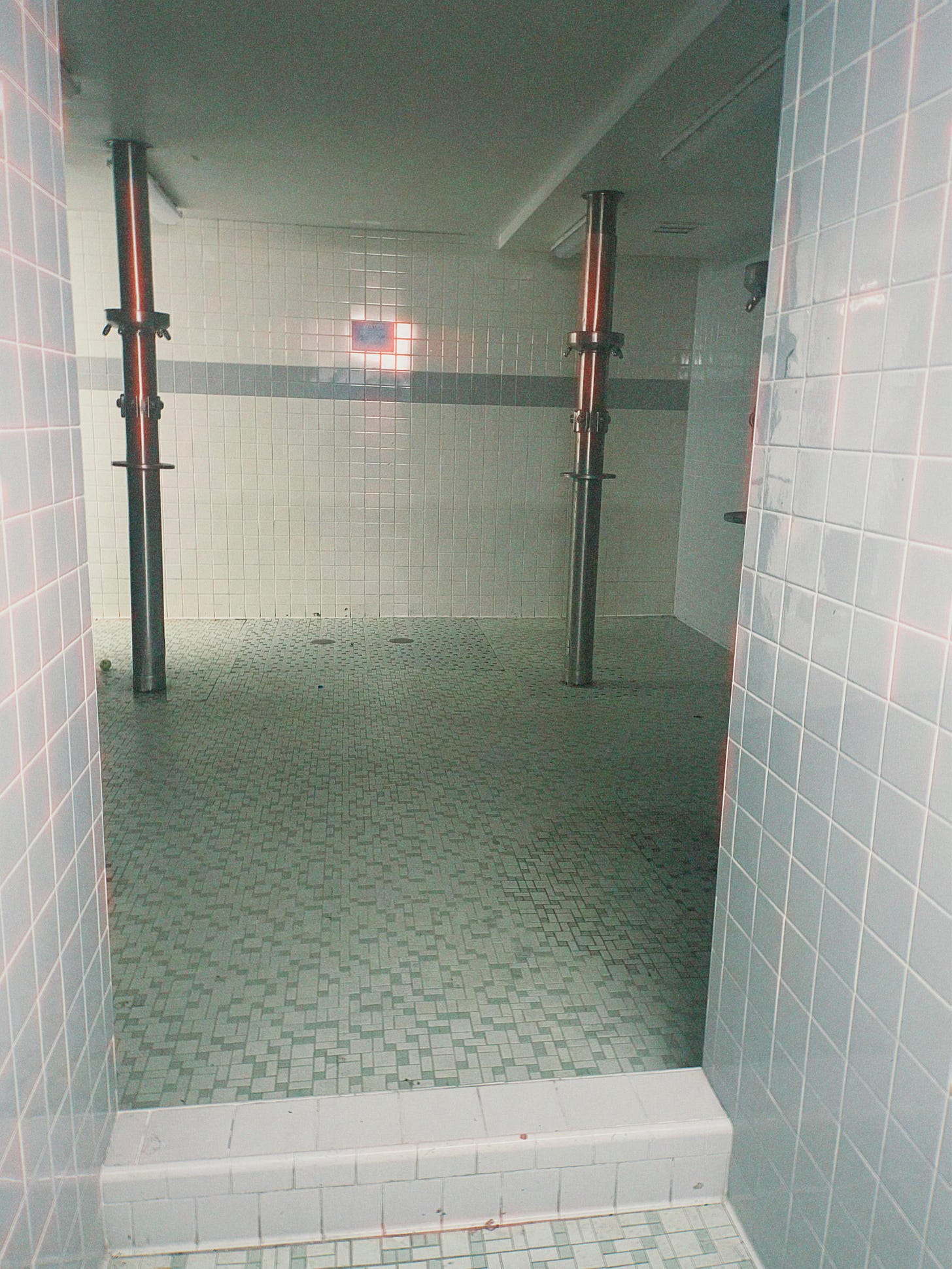 Old high school showers : r/LiminalSpace