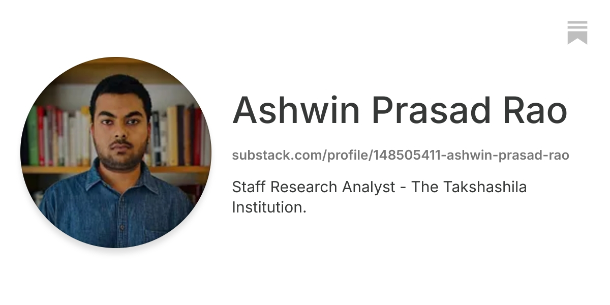 Ashwin Prasad Rao | Substack