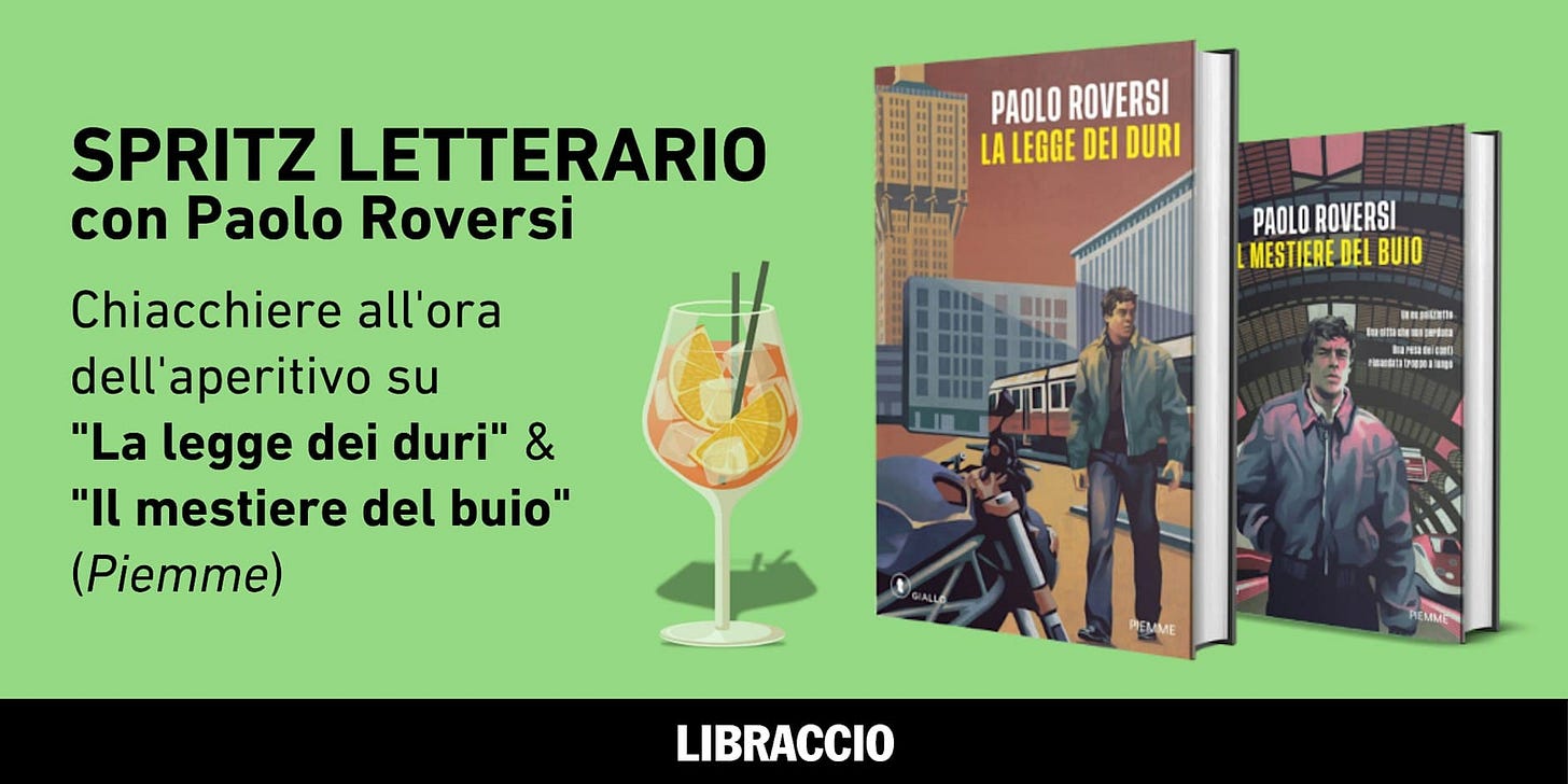Spritz Letterario con Paolo Roversi a Milano Spritz Letterario con Paolo Roversi a Milano