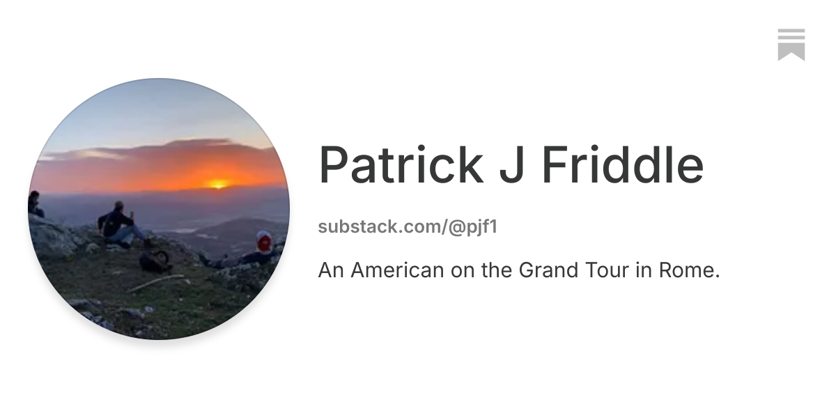 Patrick J Friddle | Substack