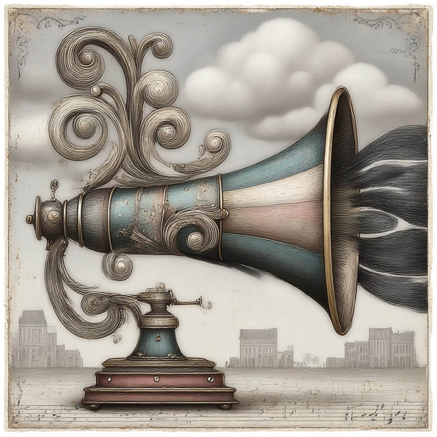 Ornate Gramophone Horn