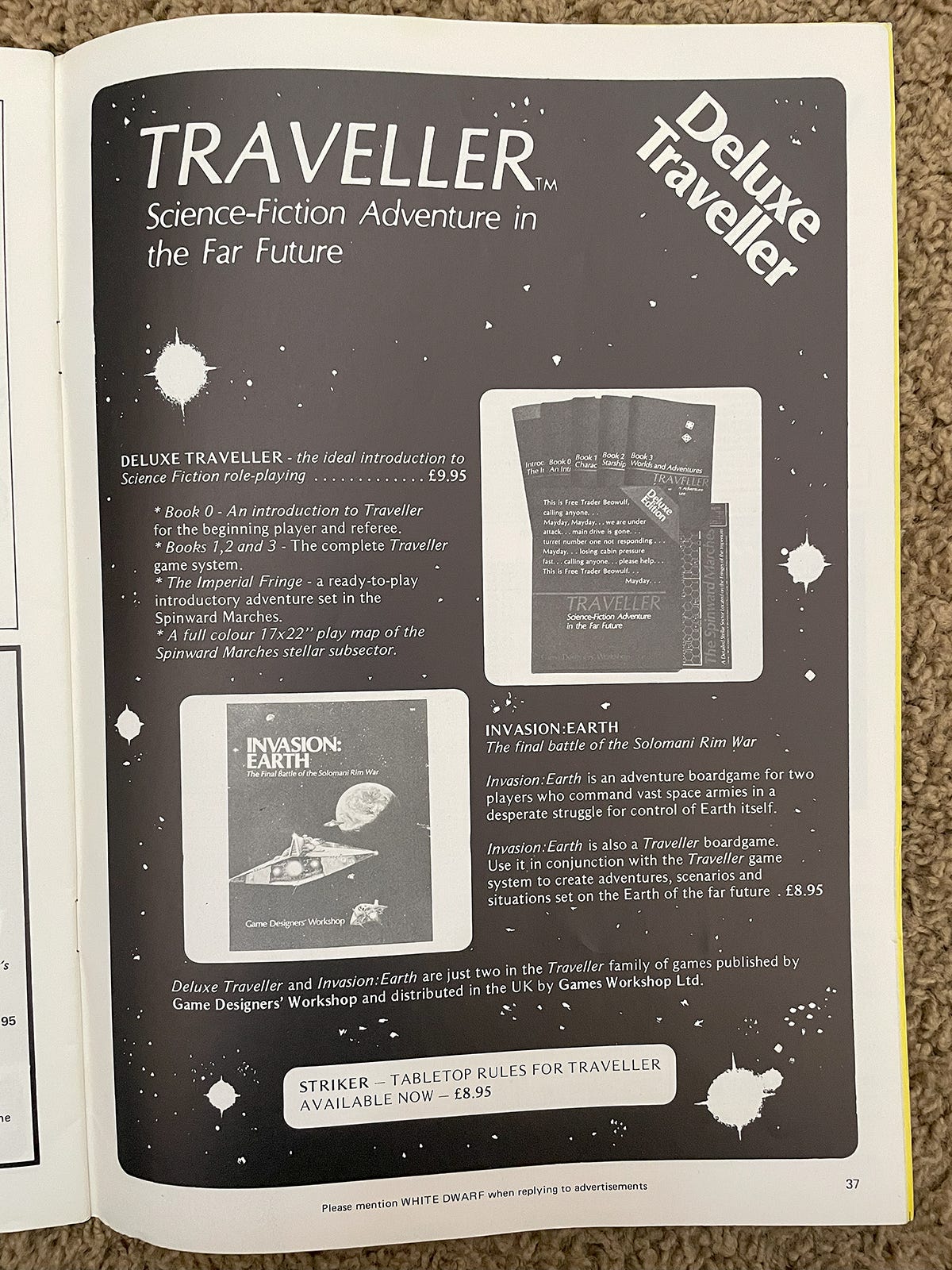 Rediscovered Realms Fun Fantasy Ads: White Dwarf - April 1982