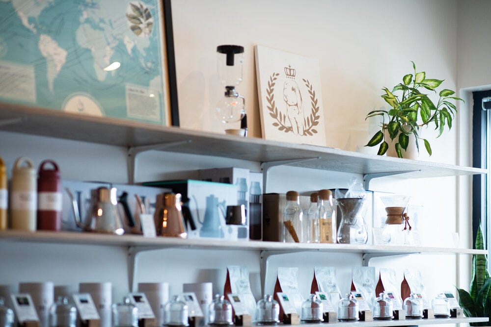 Detail from Belux Coffee Roasters.