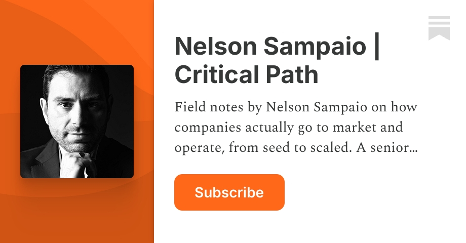 Nelson Sampaio | Critical Path | Substack