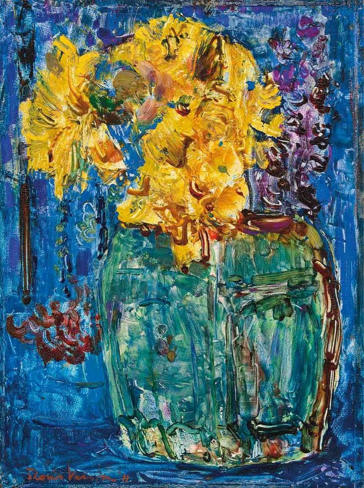 'Daffodils in a ginger jar' 1911 - olieverf op doek: Floris Verster