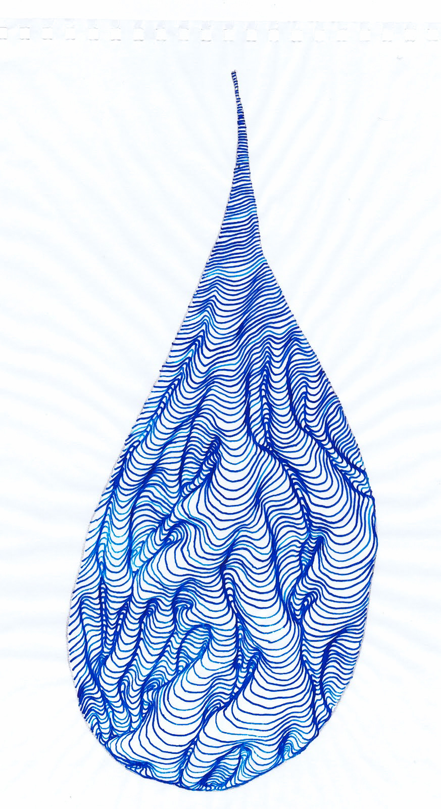 drawing of a blue drop