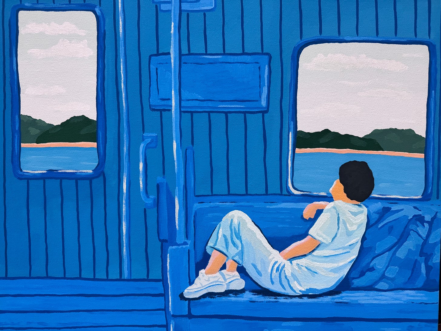 alimo acrylic gouache painting on canvas