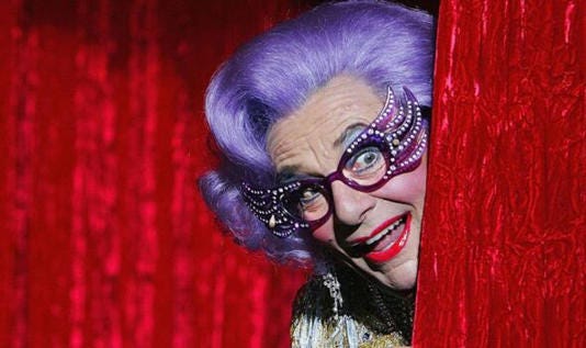 Piers Morgan comedy festival uncancelling Barry Humphries' death