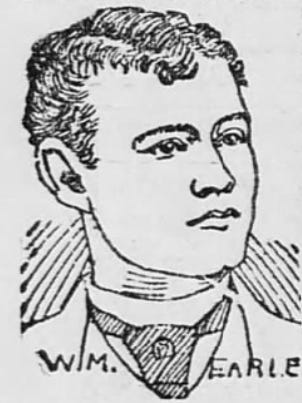 Sketch of Billy Earle in 1890