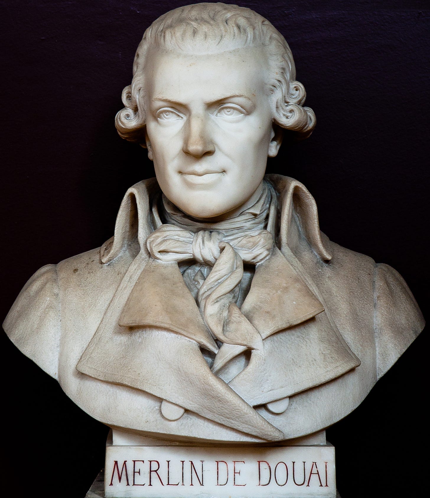 A bust of French revolutionary politician Philippe Antoine Merlin A bust of French revolutionary politician Philippe Antoine Merlin